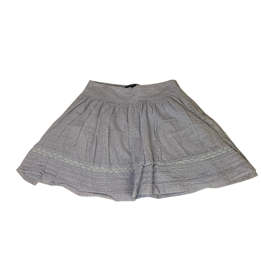 Vintage 2001 GAP Eyelet Embroidered Mini Skirt Blue Cotton Size‎ 4 Y2K
